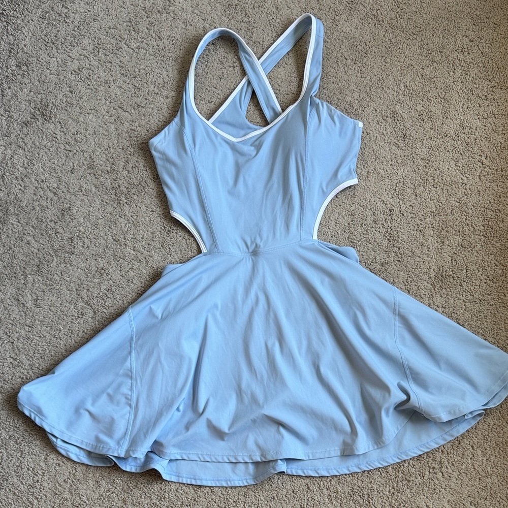 Light Blue Women’s Cutout Skater Dress
